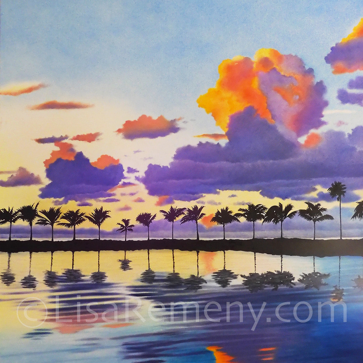 Oil Painting - Sunrise at My Happy Place