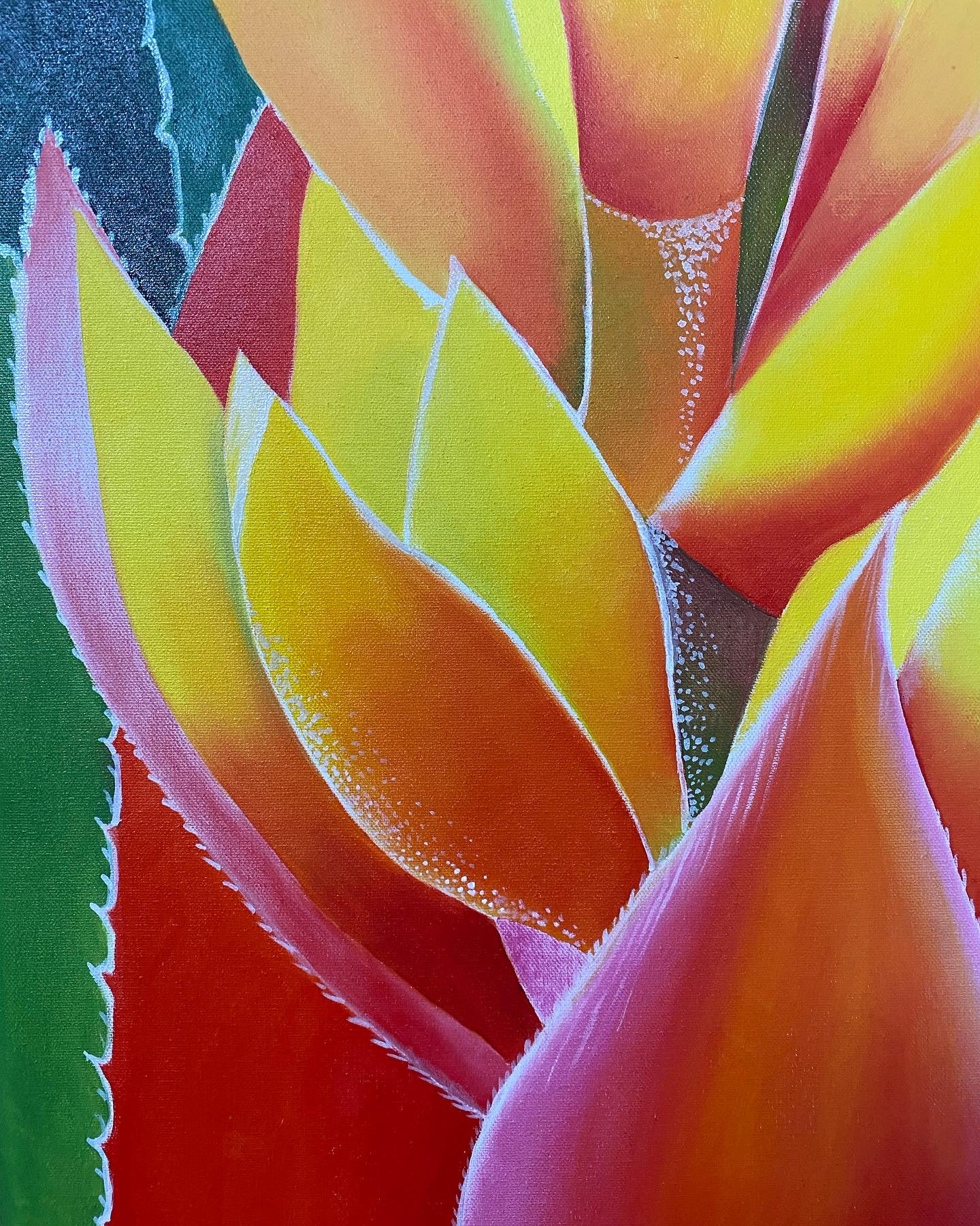 Commission 2023 Oil Painting - Ites Green and Gold