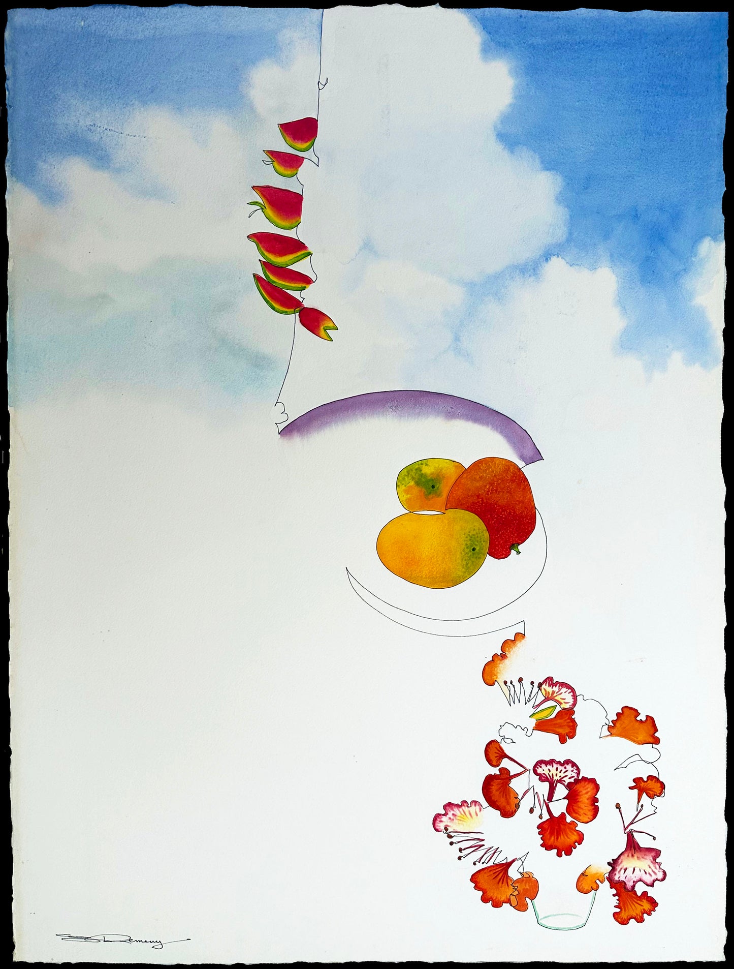 Watercolor & Ink on Paper - Summer Vibes