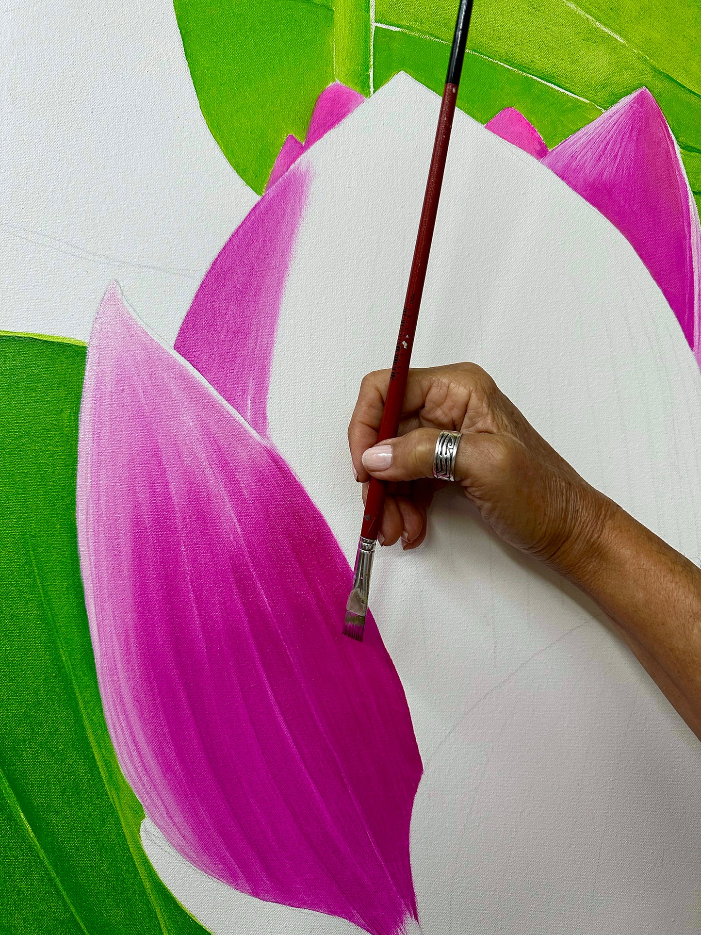 Oil Painting - Sacred Lotus