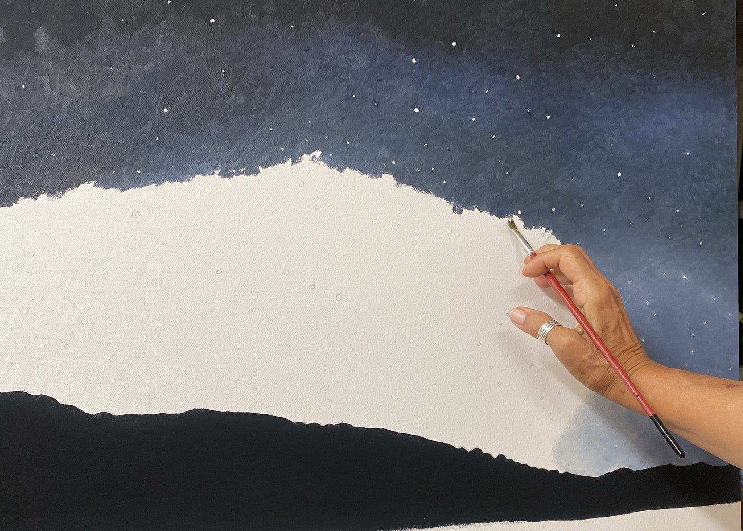Oil Painting - Starlight in the Northern Hemisphere (Polače, Croatia)