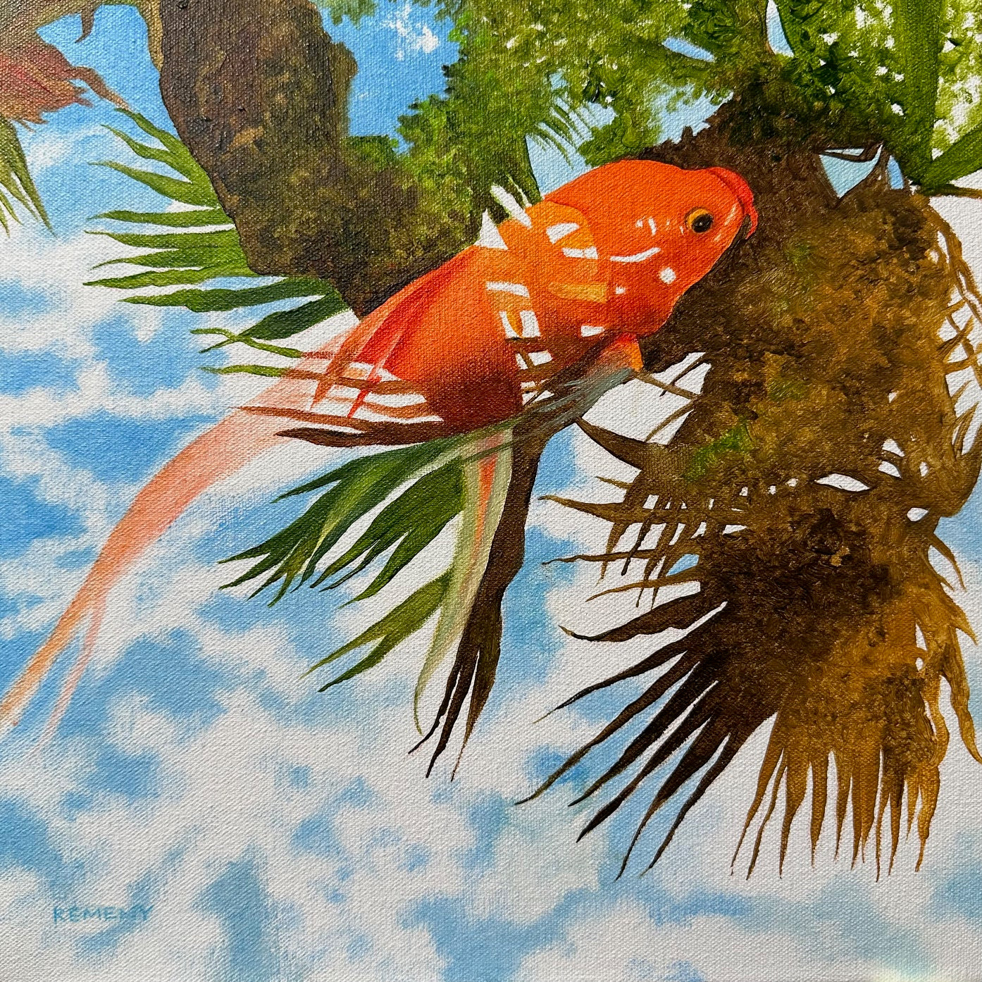 Commission 2025 Oil Painting - Koi #3