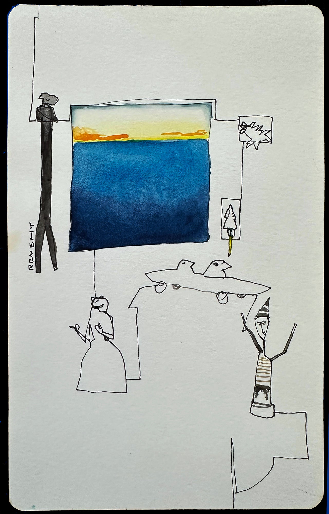 Watercolor & Ink on Paper - Moll's Collection