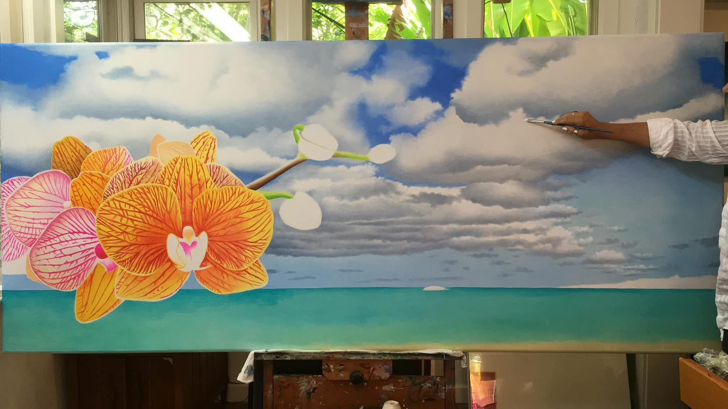 Commission 2021 Oil Painting - Phaleonopsis by the Bay