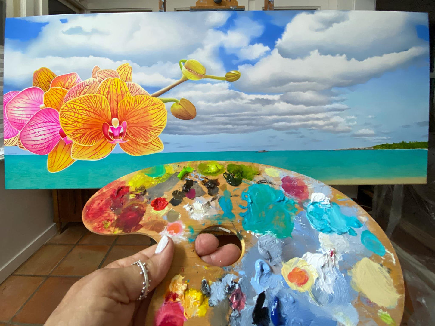 Commission 2021 Oil Painting - Phaleonopsis by the Bay