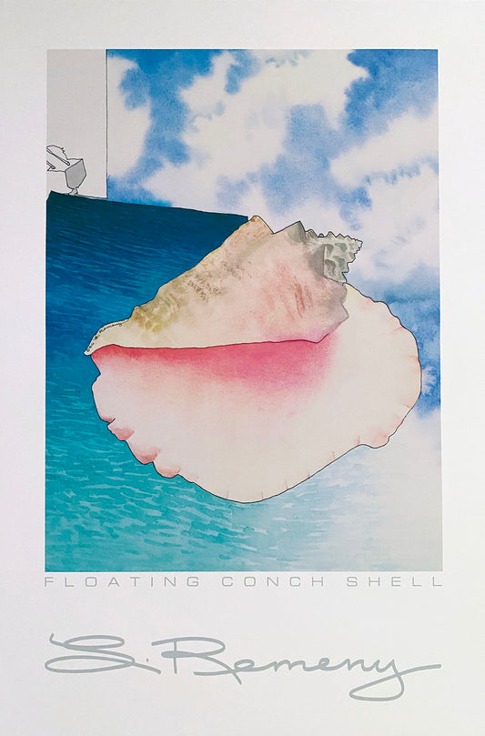 Poster Floating Conch Shell