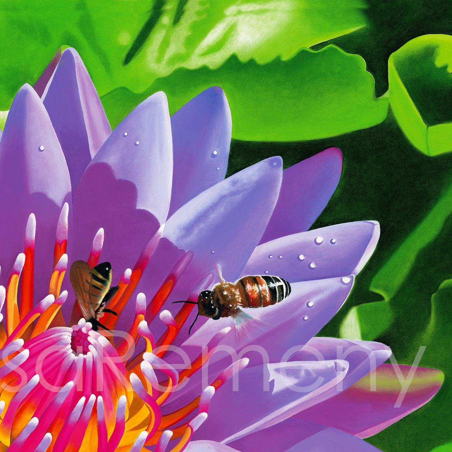 Giclée - Two Bees on a Mission