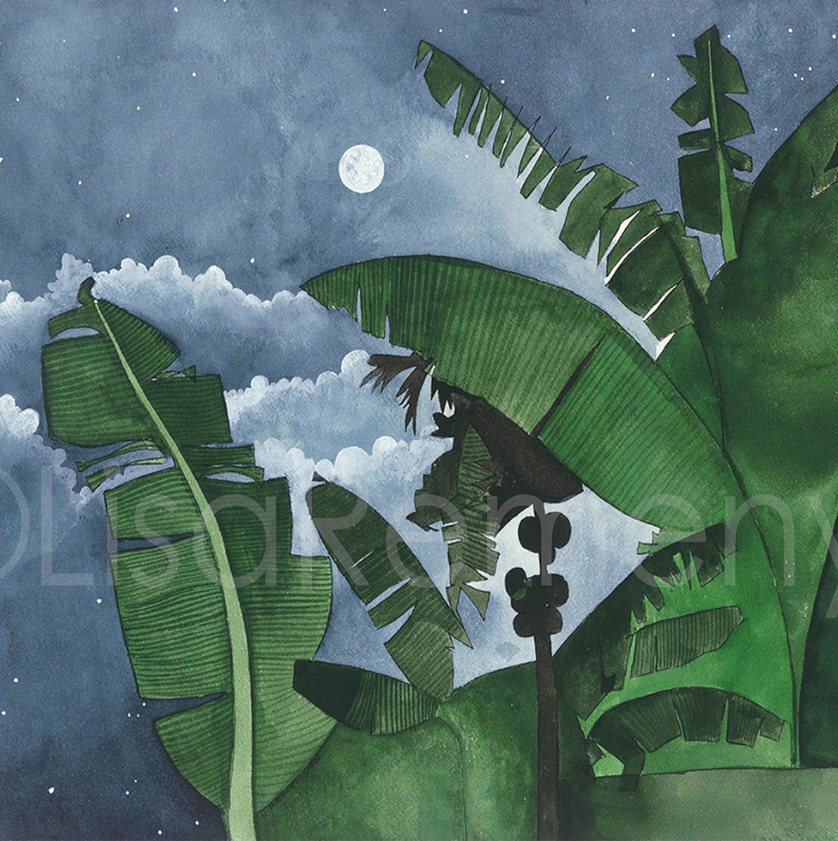 Giclée - Moon Through the Paw Paw
