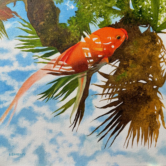 Commission 2025 Oil Painting - Koi #3