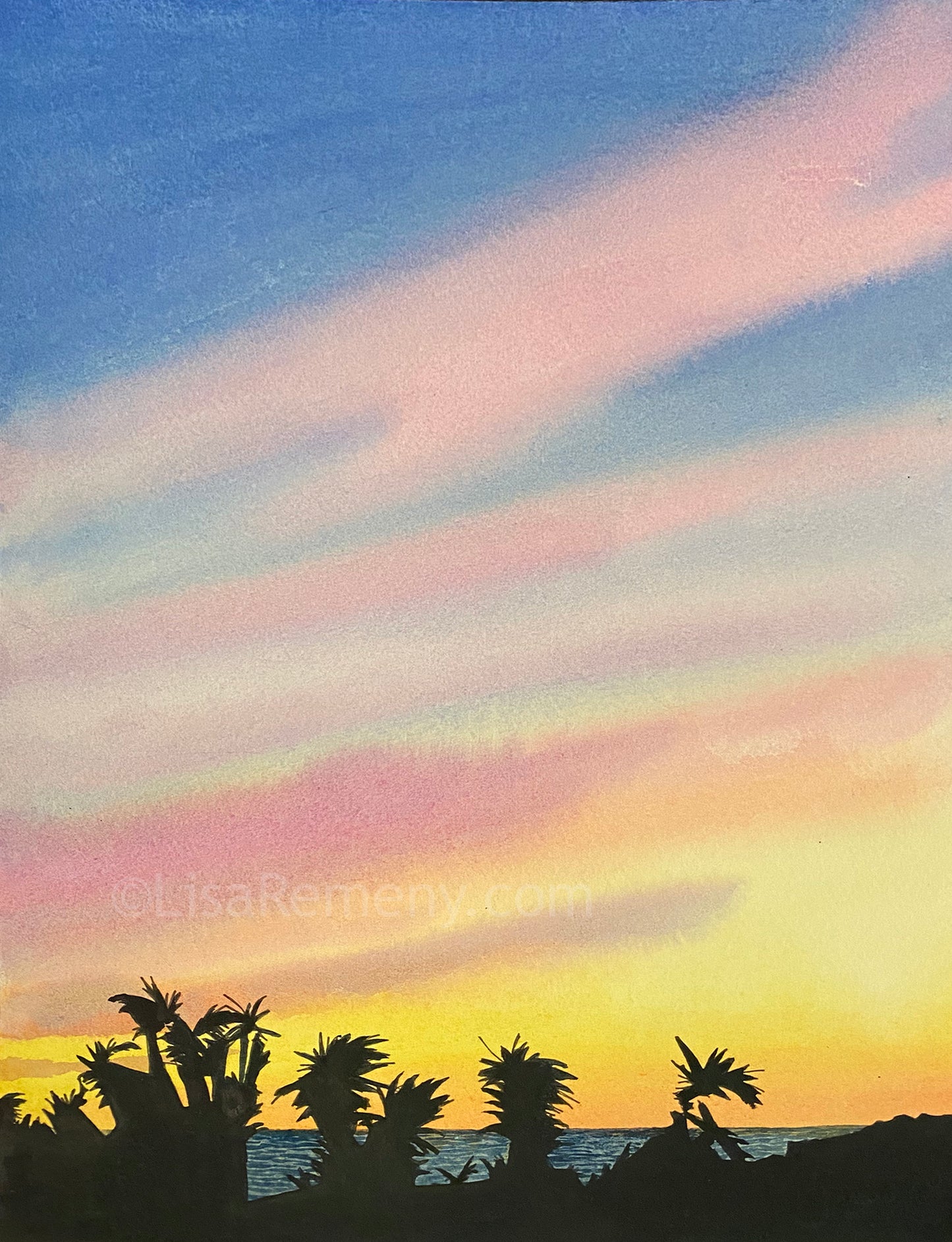 Watercolor - Tequila Sunset