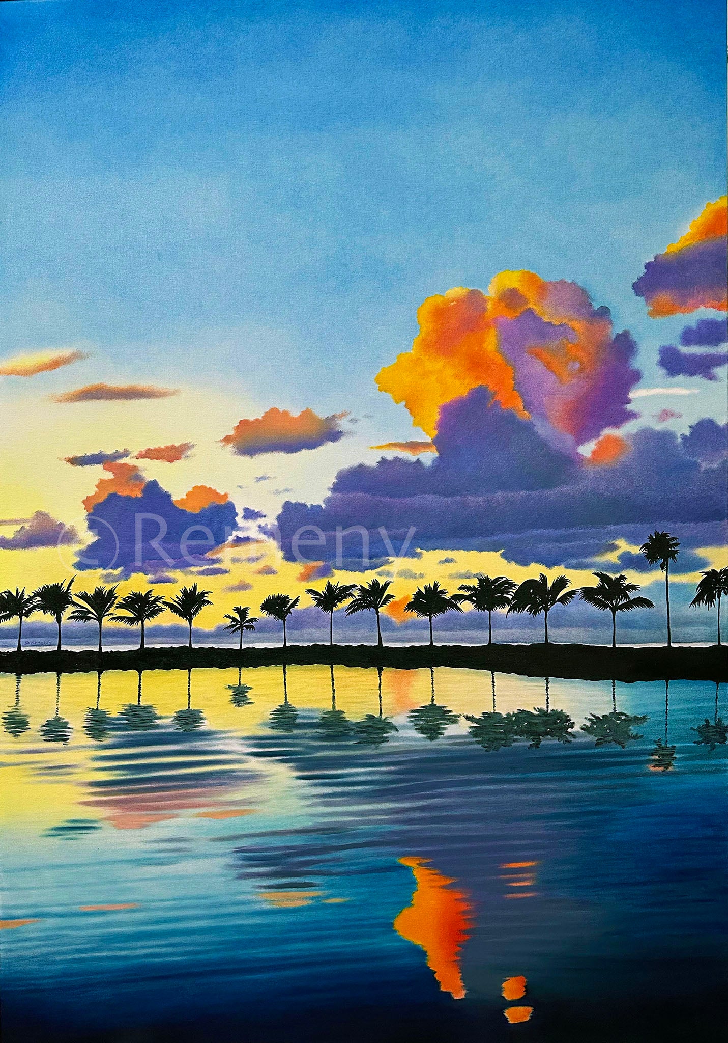 Oil Painting -Sunrise at My Happy Place