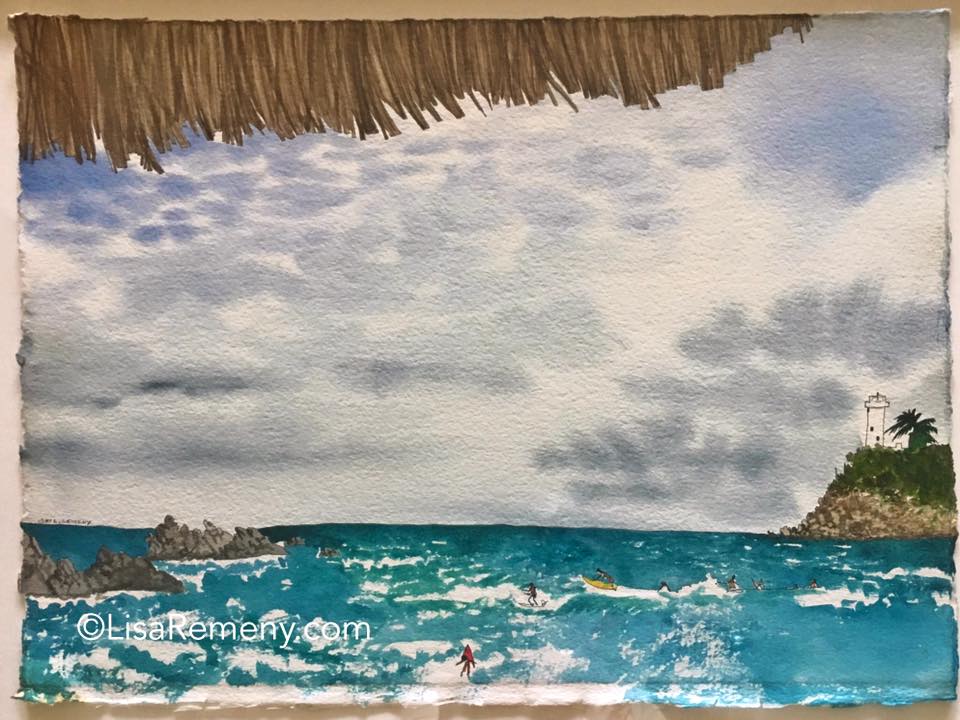 Archive - Watercolor + Ink on Paper - Puerto Escondido