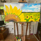 Oil Painting - Bee's-Eye View in a Field of Gold (Keep on the Sunny SIde)